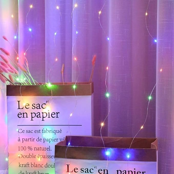 3x3m 300-LED Color Changing USB Curtain String Lights with Remote, Waterproof Fairy Lights for Bedroom, Wedding, Party Decor