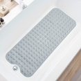 thumbnail image 2 of Bathtub Mats for Shower Tub Extra Long Non Slip Bath Mat, 39 x 16 Inch Shower Mat with Drain Holes and Suction Cups, Bath Tub Mat for Bathroom with Machine Washable (Opaque Gray), 2 of 5