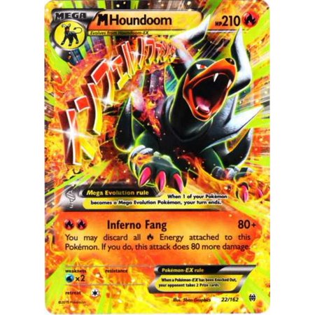 Pokemon X Y Breakthrough Single Card Holo Rare Mega Houndoom Ex 22