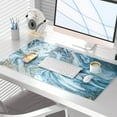 thumbnail image 2 of armdgodx Non Slip Waterproof PU Leather Multifunctional Desk Pad,31.5x 15.7, Blue White Marble, 2 of 6
