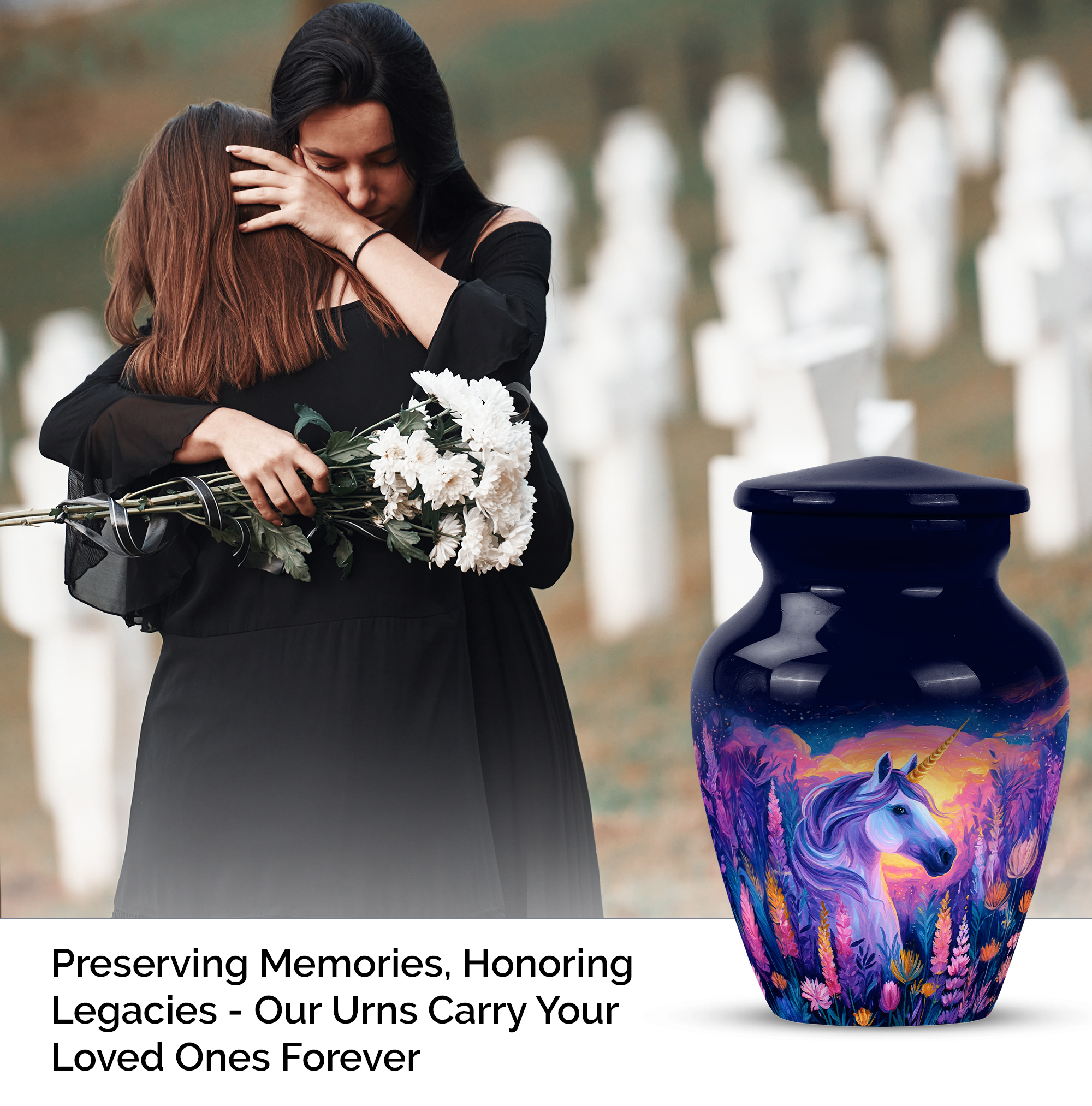 Unicorn Keepsake Urn, Mini Urn For Human Ashes, Small Keepsake Urns For Ashes Adult Female, Cremation Urns For Ashes, Magical Unicorn Tribute Keepsake (Size, 3 Inch, 1 Pc)