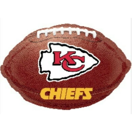 18" KANSAS CITY CHIEFS Football Balloon • Party Supplies Decorations Foil Mylar Balloon