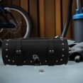 thumbnail image 4 of TABLZONE Black Vintage Style Motorcycle Saddle Bag with Combination Lock Weather Resistant, 4 of 8