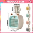 thumbnail image 3 of Portable Nano Spray Cooling Fan,Cute Fox Shaped SmallUSB Rechargeable Fan with 3 Speed,2 In 1 Mist Humidifier Desk Fan with Water Tank for Dorm Home Office(Green), 3 of 9