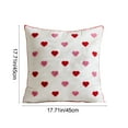 thumbnail image 2 of Valentine's Day Heart Embroidered Pillowcase - Cute Soft Decorative Pillow Cover for Couples, Romantic Love-Themed Bedding Accessory for Bedroom, Sofa & Living Room Decor, 17.71*17.71in, B, 2 of 8