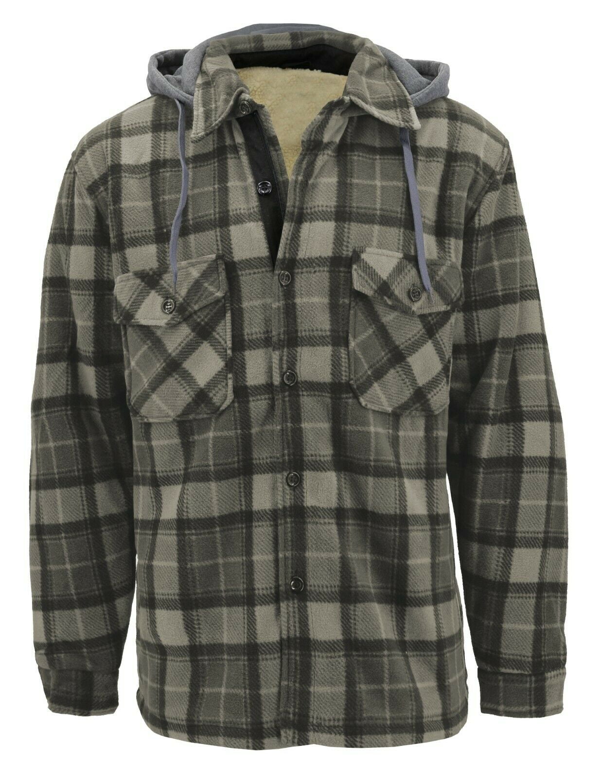 mnml flannel sherpa jacket
