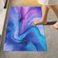 thumbnail image 5 of 2 Piece Soft Bathroom Rug Set Blue and Purple Background Bath Mat and U-Shaped Toilet Contour Rug (16"x24"+20"x24"), 5 of 8