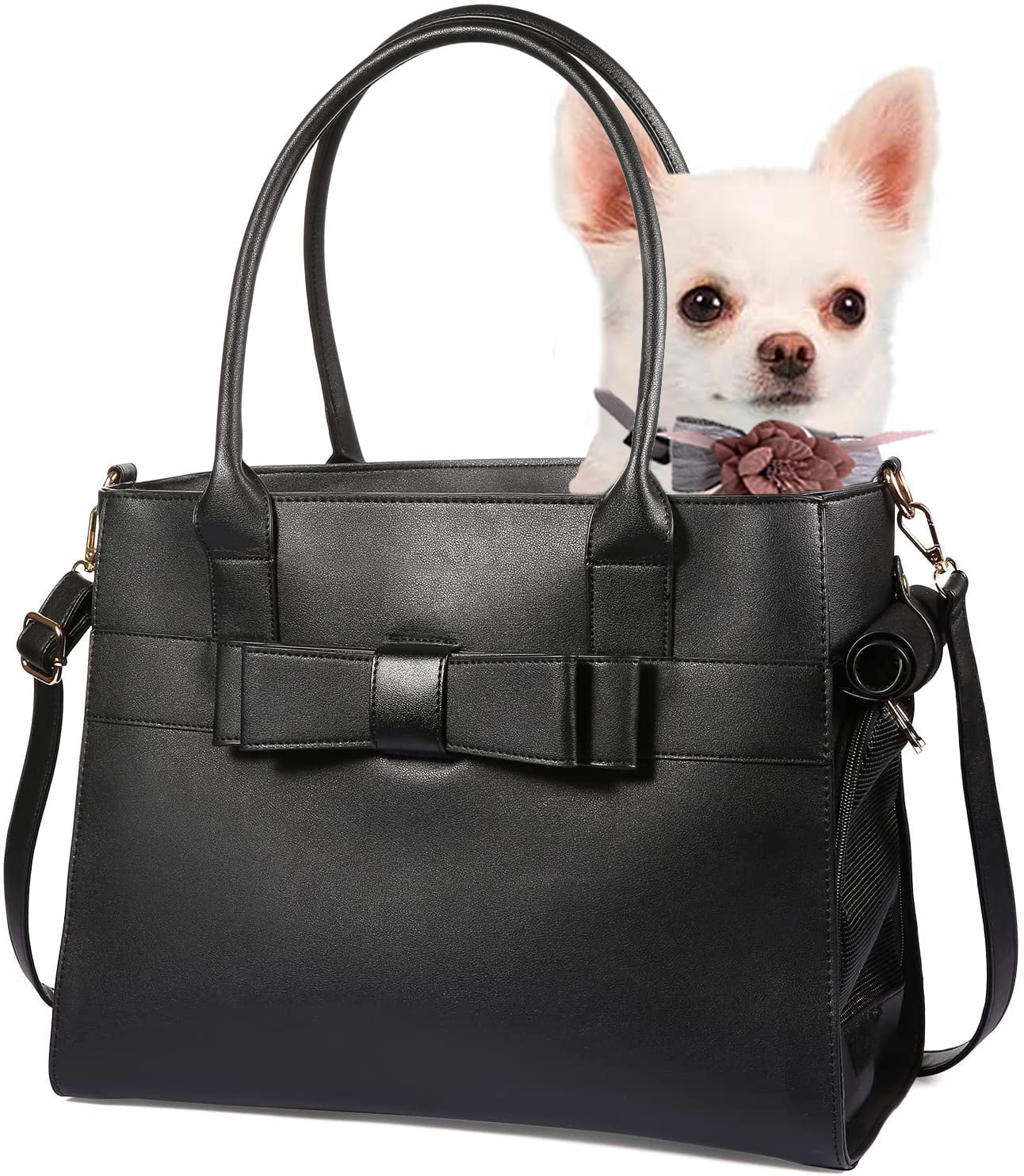 Fashion Dog Purse Carrier for Small Dogs with Shoulder Strap, Hold Up