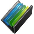 thumbnail image 1 of Portable para tarjetas de crédito de hombre, cartera metálica delgada con clip para dinero, portatarjetas Afortunado  Sencillez, 1 of 5