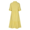 Ladies Turtleneck Faux Gauze Linen Dresses Beach Casual Dresses for