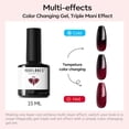 thumbnail image 4 of Esmalte de uñas en gel Modelones que cambia de color rojo burdeos, 15 ml, 4 of 9