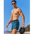 thumbnail image 5 of COOFANDY Mens Board Shorts Mesh Liner Summer Beach Bathing Suit 3 Inch Swim Trunks Light Blue, 5 of 7