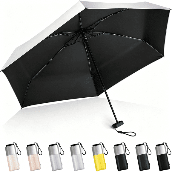 GASTROPOD Mini Umbrella for Purse-Upf 50  Uv Blocker Sun Protection Umbrella,Small Travel Parasol Design for Women,Black