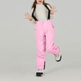 thumbnail image 2 of dgysar Girls Boys Girls Unisex Insulated Snow Ski Pants Winter Water-Resistant Windproof Outdoor Light pink 130, 2 of 6