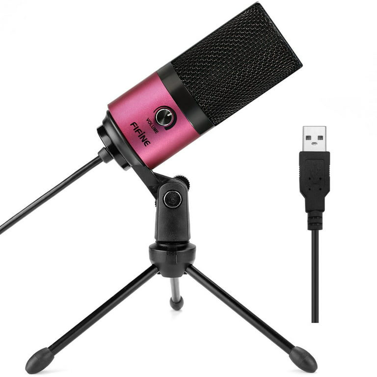 FIFINE USB Podcast Condenser Microphone Recording On Laptop, No Need Sound  Card Interface and Phantom Power-K669 