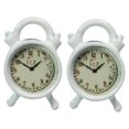 thumbnail image 1 of Shisuyan Mini Horloge Simulation Blanche Lot de 2 0.6x0.4x0.4In, 1 of 8