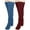 Blue+Wine, variant on Womens 2 Pairs High Fuzzy Socks Over Knee Thigh High Leg Warmers Socks Solid Color Home Sleeping Plush Slipper Blue+Wine