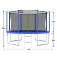 thumbnail image 3 of 12FT Trampoline for Kids,Outdoor Trampoline with Basketball Hoop,Recreational Trampoline with Safety Enclosure Net,Blue, 3 of 7