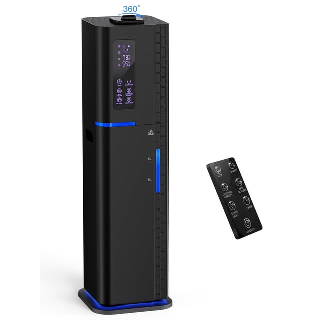 Humidificador Zeova de 10 L con niebla fría ultrasónica y temporizador de 60 h