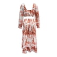 thumbnail image 3 of WILLBEST Vestidos Casuales para Mujer Verano Mujeres Maxi Vestido Largo Vacaciones Floral Boho Paisley Estampado Recortado Vestido de Mujer Extra Grande, 3 of 3