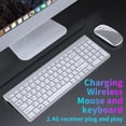 thumbnail image 2 of Bluetooth 5.0 & 2.4G Wireless Keyboard and Mouse Combo Mini Multimedia Keyboard Mouse Set for Laptop PC TV iPad Macbook Android, 2 of 29