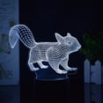 thumbnail image 2 of Luz nocturna LED 3D con diseño de ardillas que cambian de color para niños, 2 of 2