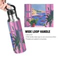thumbnail image 4 of Yayeee 20oz Insulated Water Bottle Double Wall Stainless Steel with Flip Straw Lid, Purple Window Scene, 4 of 7