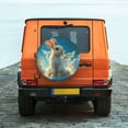 thumbnail image 6 of Naloa Cute Angel Winged Rabbit PVC Leather Spare Tire Wheel Cover for Car Truck SUV Camper Trailer Universal Fit many size15 inch, 6 of 6