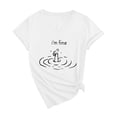 thumbnail image 3 of Womens T Shirts Funny Graphic Short Sleeve Loose Fit T Shirts Basic Tees for Women Light Gray XL, 3 of 3
