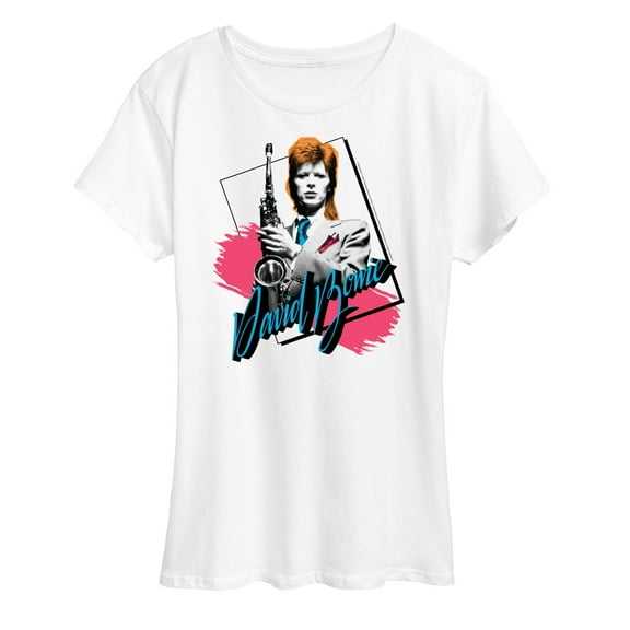 David Bowie - Bowie Sax Color Blocking - Women's Short Sleeve Graphic T-Shirt
