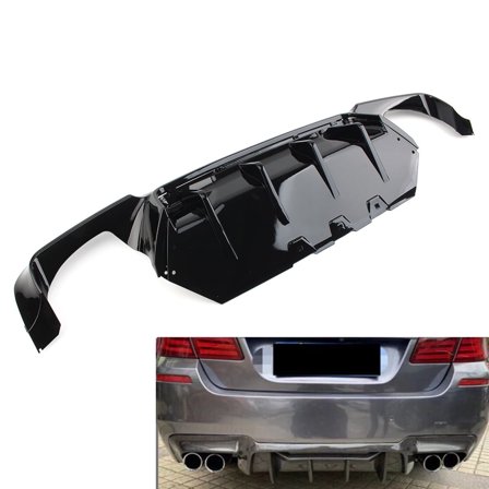 ZS for BMW F10 M5 2011-2016 Rear Bumper Diffuser Quad Exhausts Gloss Black