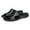 Black, variant on Abcnature Women Sandals Clearance 2023! Women's Platform Wedge Sandals Extremely Comfy Slides Sandals Mens Fashion Solid Color Slippers Round-Toe Flat Casual Soft Sole Slippers Non-Slip