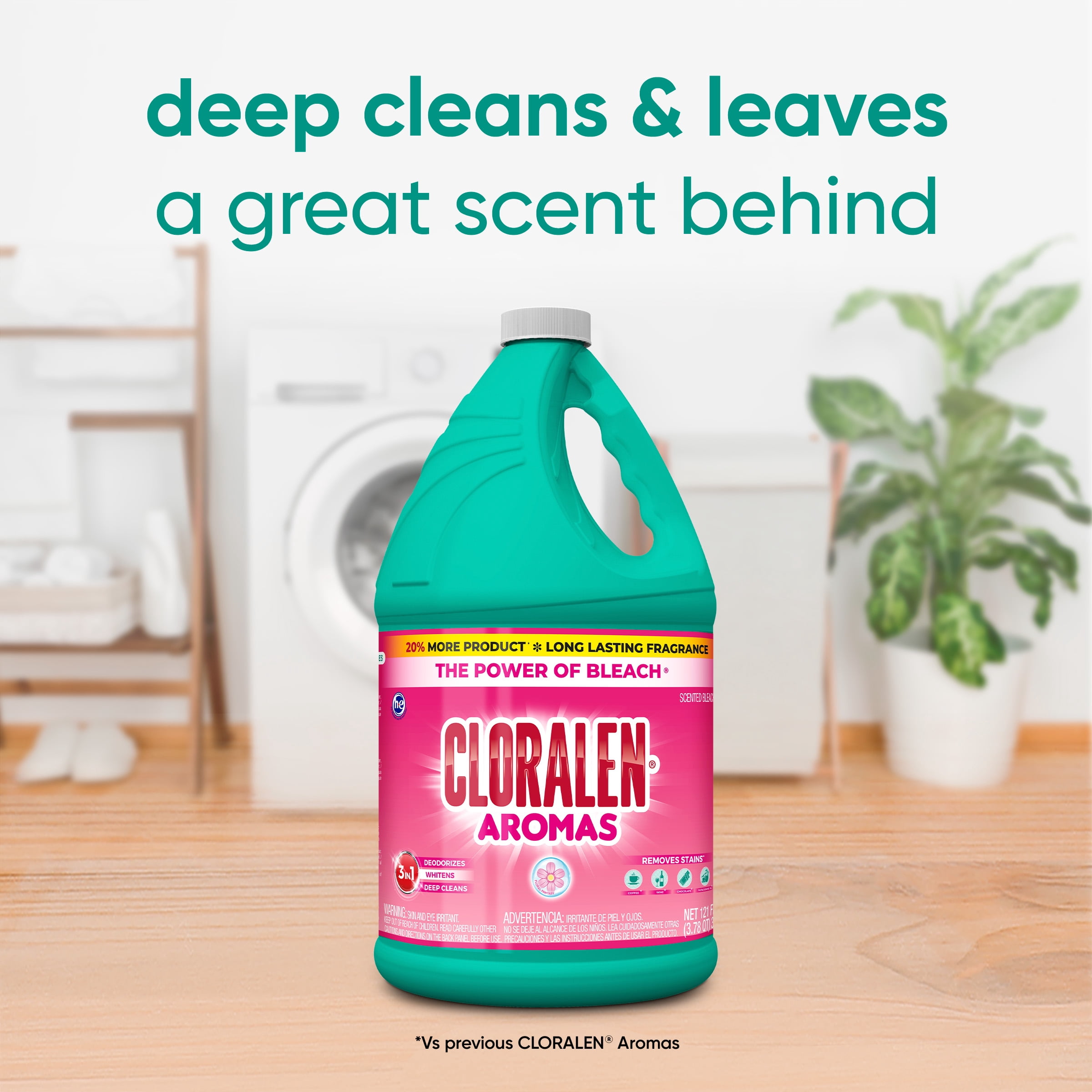 CLORALEN® Household Cleaning Liquid Scented Bleach - Floral Fantasy Scent, 121 fl oz