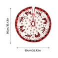 thumbnail image 2 of 90cm Printed Christmas Tree Skirt - Luxurious Home Decor Mat with Artificial Fir Trim for Concealing Tree Stands, Gift Wrapping, and Holiday Styling, 2 of 5