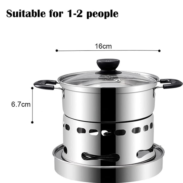Portable Stainless Steel Cooker No Power Needed,Durable Rust-Proof Material,Good Thermal Conductivity,Multiple Sizes Available,For Indoor Cooking Camping Picnic Fishing Outdoor Activities