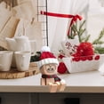thumbnail image 6 of Christmas Shaking Wooden Man,Shaking Feet Wooden Doll,Shaking Wooden Man Figurine with Magnetic Expressions,Handmade Wobble Doll for Car Accessories and Desk Decoration(Christmas), 6 of 7