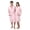 Pink, variant on Women's Cotton Bathrobe – 100% Cotton Waffle Spa Robe, Lightweight Breathable Kimono Style Loungewear, Large, Grey