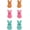Orange+Red+Blue, variant on 3 Pairs Easter Rabbit Earrings for Women Candy Color Bunny Stud Earring Glitter Easter, Style U9989