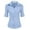 Light Blue, variant on Zeagoo Womens 3/4 Sleeve Collared Button Down Shirt Summer Cotton Slim Fit Work Dress Shirts Office Formal Blouse