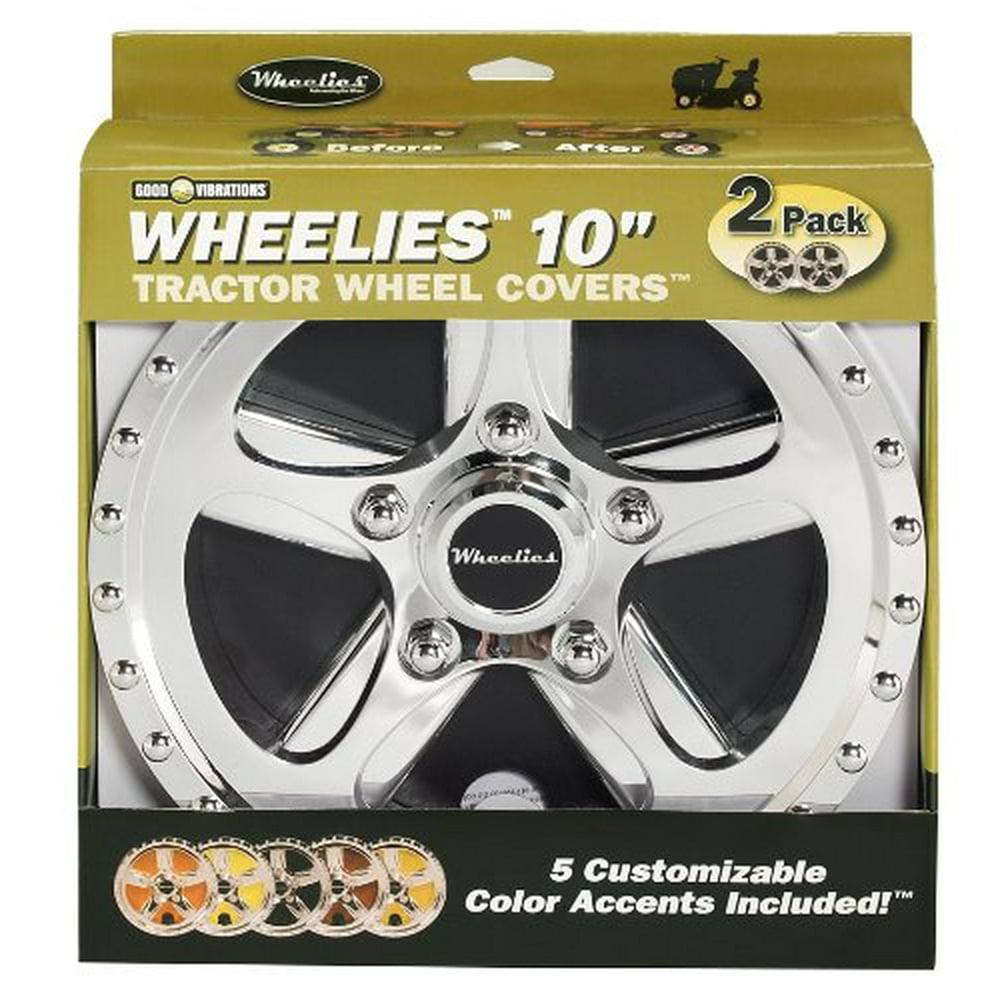 Good Vibrations 180 2 Count Tractor Wheel Covers, 10Inch