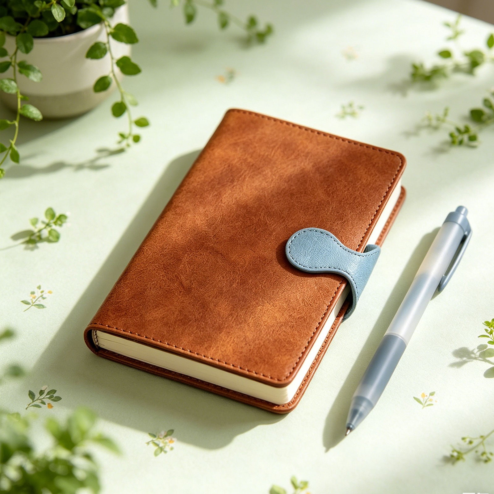 Gnwei A5 Hardcover Lined Journal for Women with Buckle Closure – 100 Sheets Leather Journals for Writing, Business, Work, School, Note Taking – 5.4" x 8.4" Diary Notebook