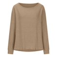 thumbnail image 5 of Casual Women's Tops Fashion Plus Size Women's Solid Color Long-sleeved Pullover Casual Fashion Top, 5 of 7