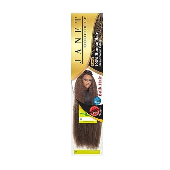 human hair braids super french bulk 18" (1b)
