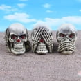 thumbnail image 4 of Estatuilla Yotijar Figuras de Calaveras Malvadas Decoración de Halloween, 4 of 9