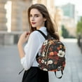 thumbnail image 6 of FORMRS Mini Backpack Purse for Women Quilted Travel Daypack Casual Shoulder Bag, Red Flowers Pattern, 6 of 7