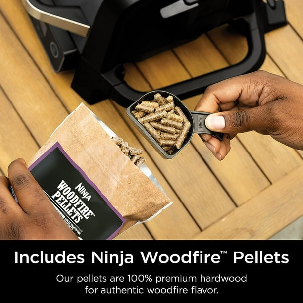 Ninja Woodfire 141” 1500W Outdoor Electric Grill with 7