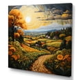 thumbnail image 2 of Designart "Farm Harvest Euphony Pointillism I" Countryside Canvas Print, 2 of 5