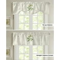 thumbnail image 4 of Vintage Country Plant White Rose Small Curtain Rod Pocket Short Curtains Home Decor Partition Cabinet Door Window Curtains, 4 of 6