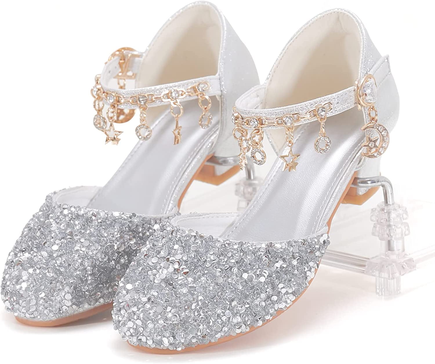 XGeek Princess Shoes Girls Heels Princess Dress Up Shoes Little Girl