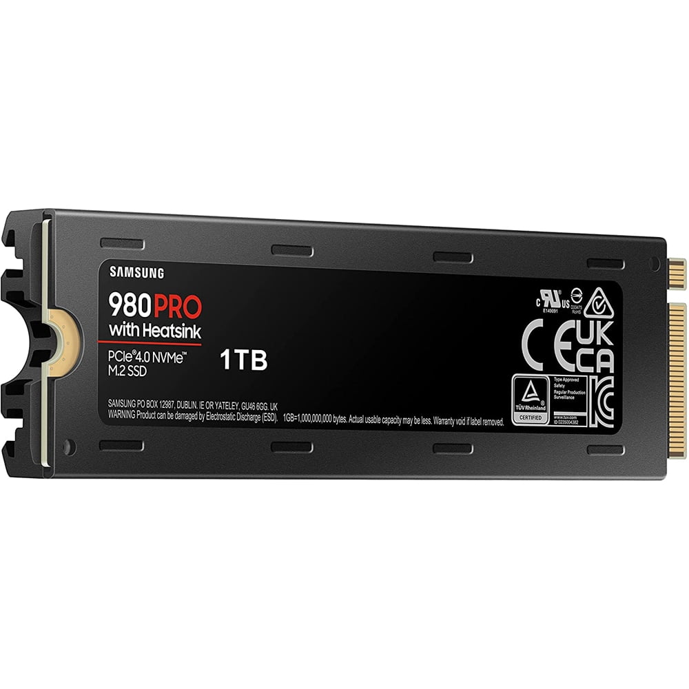 Samsung 980 PRO 1TB PCIe 4.0 NVMe SSD with Heatsink for PC/PS5, 2